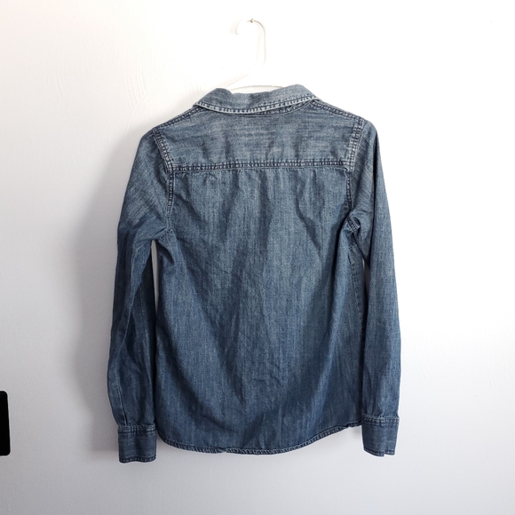 Feed USA + Target Collaboration Denim Chambray Button Front Shirt Size Small - Picture 6 of 7